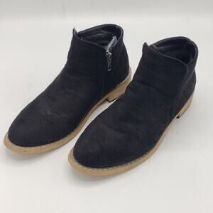 Seven7 faux suede side zip black Cisco kid booties